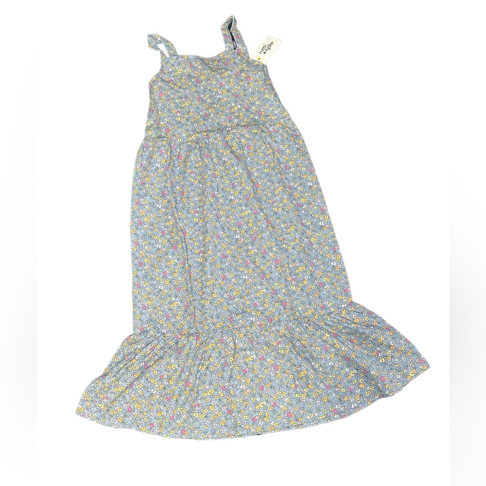 Rumi + Ryder Girls Blue Floral Tank Dress Size S (6-7)